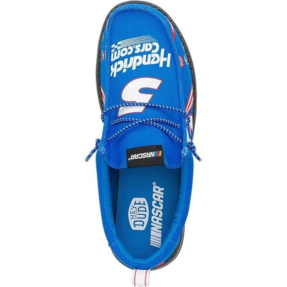 NWT HEYDUDE Mens HEYDUDE NASCAR Kyle Larson-Black/Electric Blue Size 8 main image 5